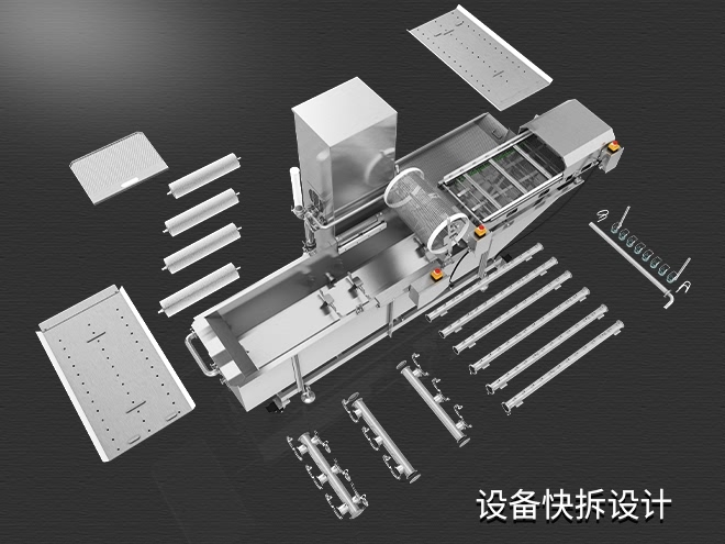 高質(zhì)毛輥物料清洗機(jī)，氣泡清洗，清洗800kg/小時(shí)